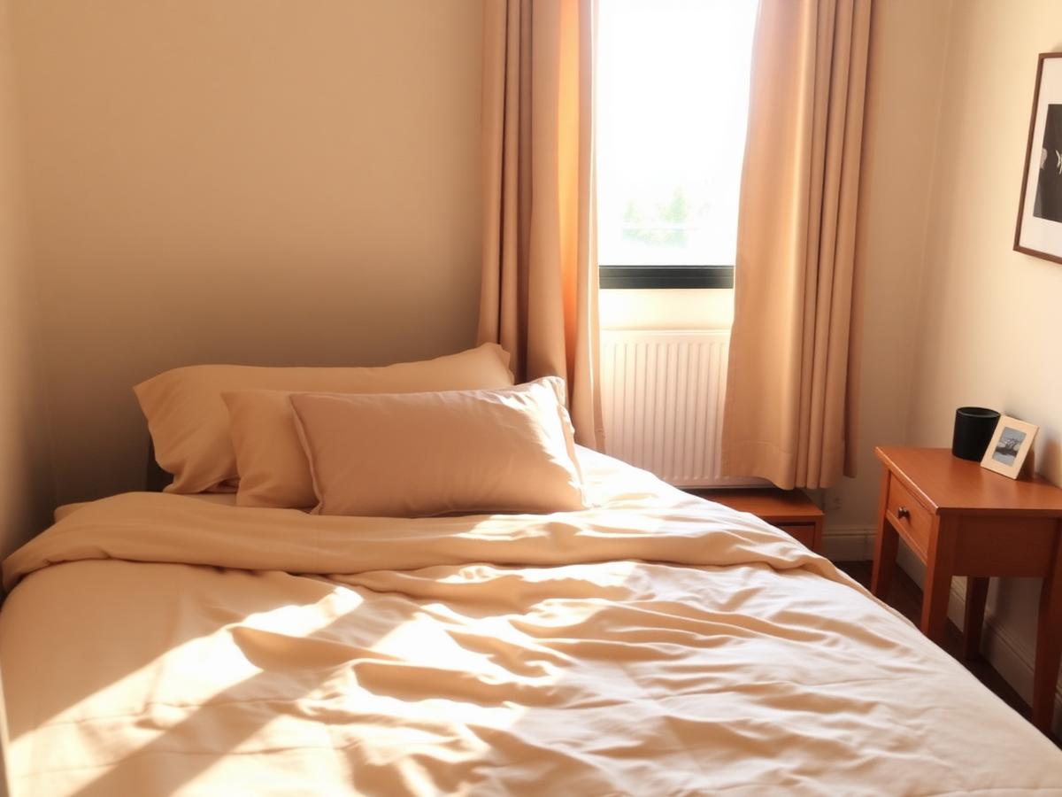 Freshly prepared bedroom in a professionally managed short-let property